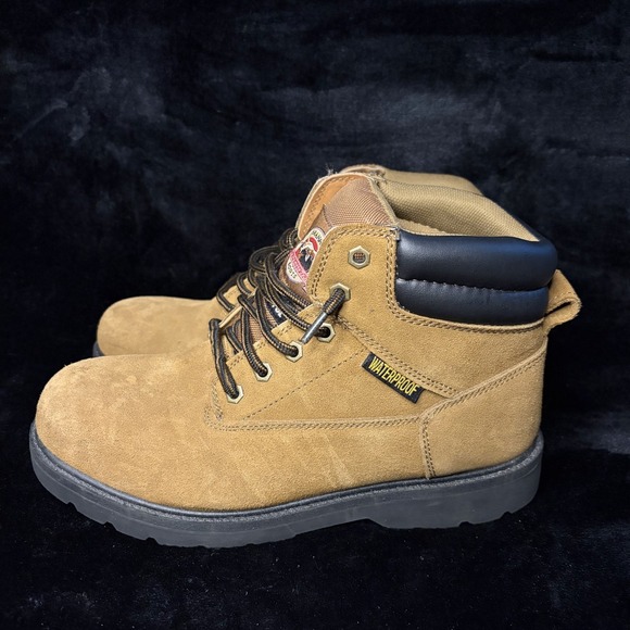 Brahma Other - Brahma Alpha Mens US 12 Work Boots Tan Leather Waterproof 6" Steel Toe Boot‎